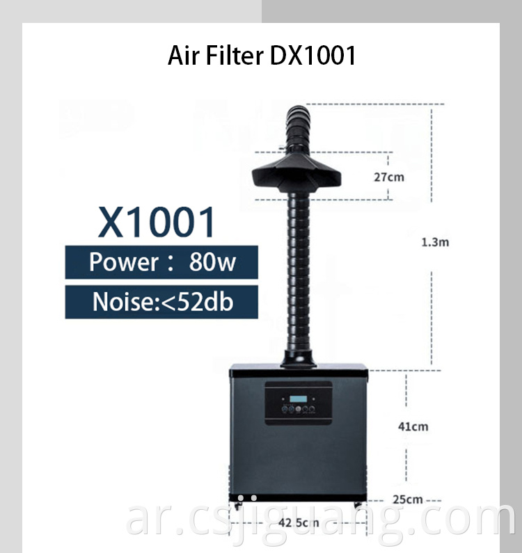 fume purifying and filtering system